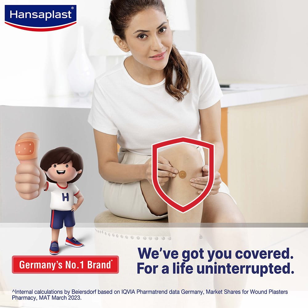 Hansaplast Antiseptic Spot Bandage for Small Cuts & Wounds | Breathable fabric | First Aid | Protects Against Dirt and Bacteria | For Kids & Adults